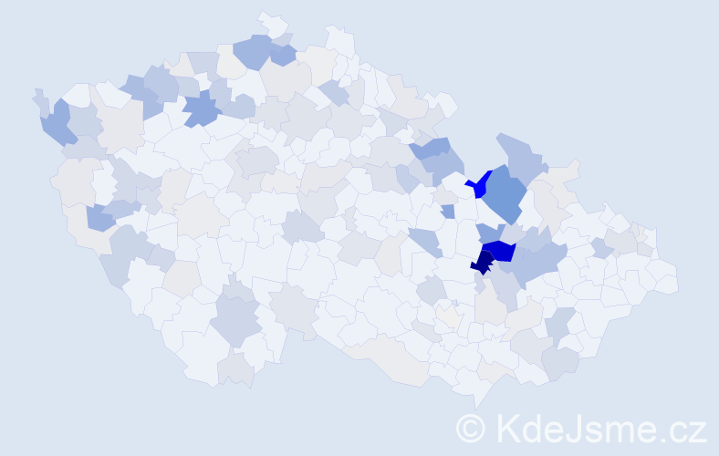 Příjmení: 'Vogl', počet výskytů 409 v celé ČR