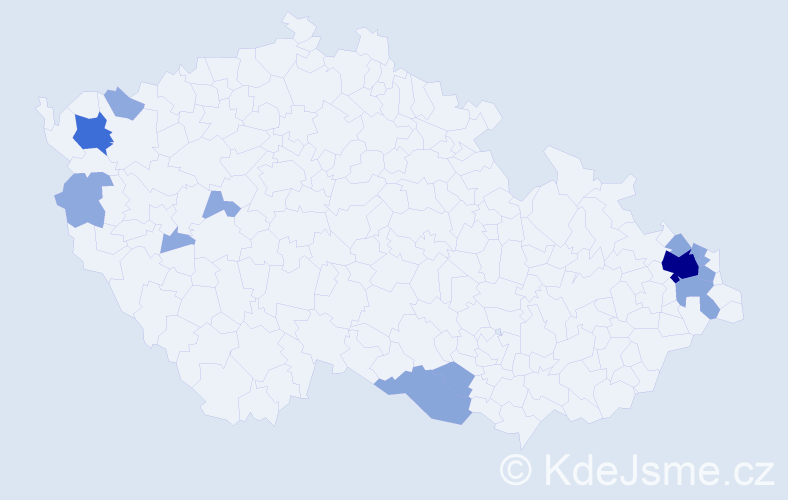 Příjmení: 'Leňková', počet výskytů 31 v celé ČR