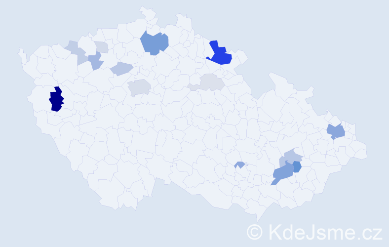 Příjmení: 'Davidík', počet výskytů 51 v celé ČR