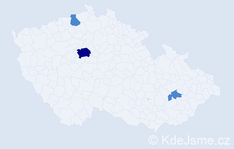 Příjmení: 'Idrizi', počet výskytů 5 v celé ČR