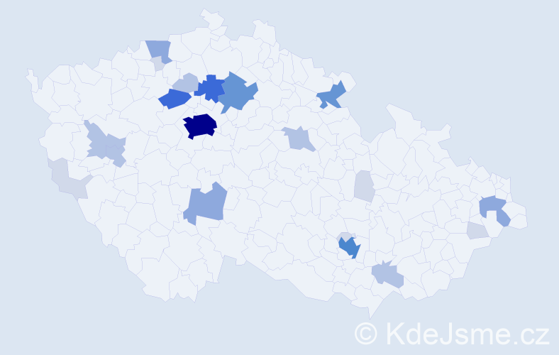 Příjmení: 'Kinzl', počet výskytů 78 v celé ČR
