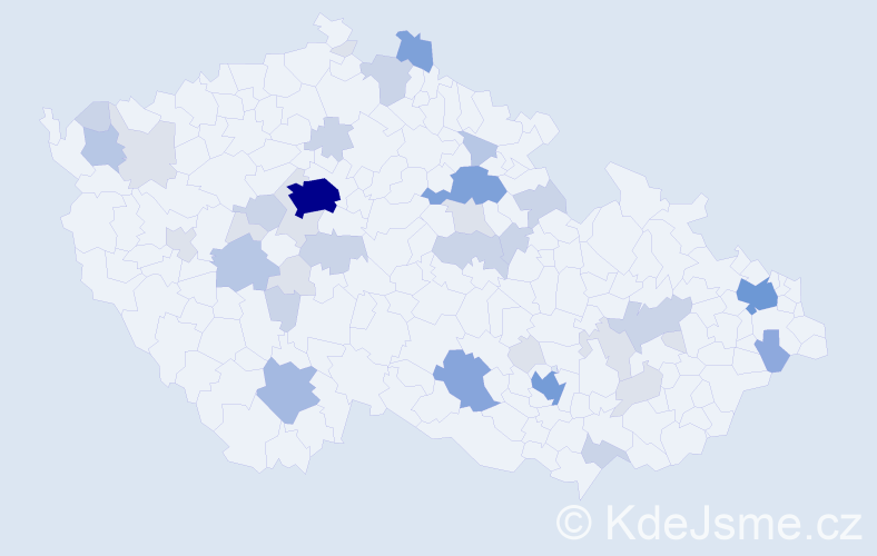 Příjmení: 'Labský', počet výskytů 114 v celé ČR