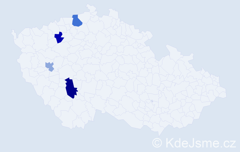 Příjmení: 'Koubec', počet výskytů 12 v celé ČR