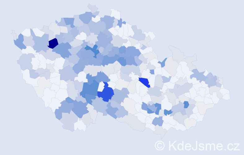Příjmení: 'Kuklová', počet výskytů 1221 v celé ČR