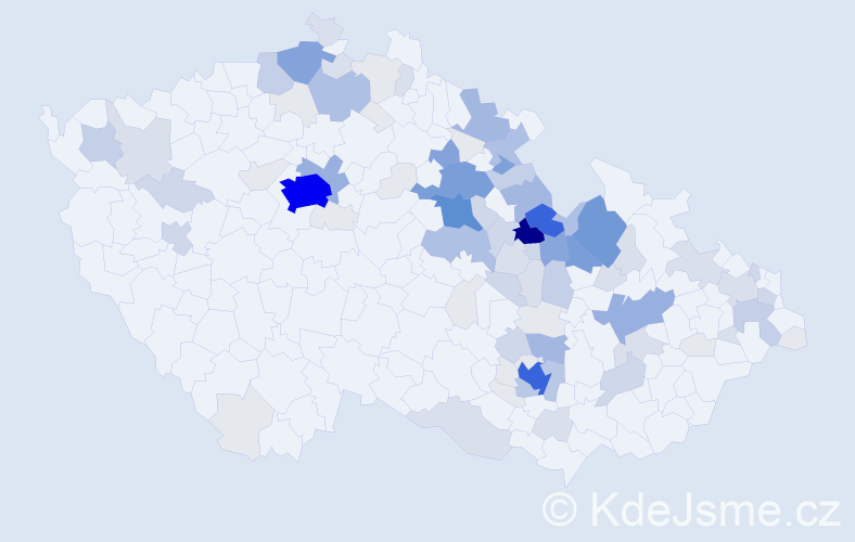 Příjmení: 'Maixnerová', počet výskytů 397 v celé ČR