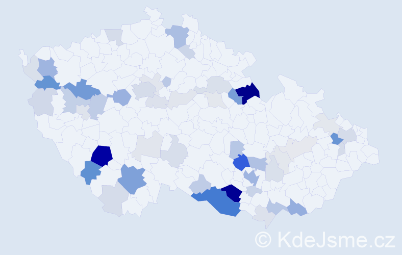 Příjmení: 'Hejlková', počet výskytů 185 v celé ČR