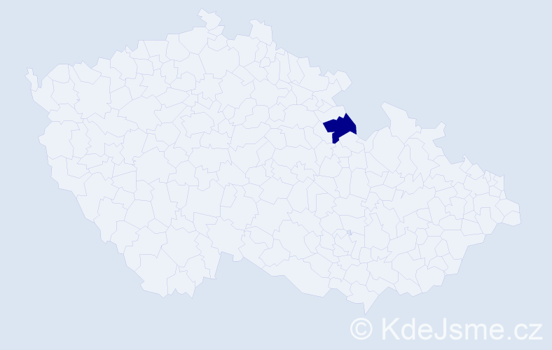 Příjmení: 'Medvedyk', počet výskytů 1 v celé ČR
