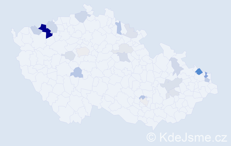 Příjmení: 'Ferčák', počet výskytů 52 v celé ČR