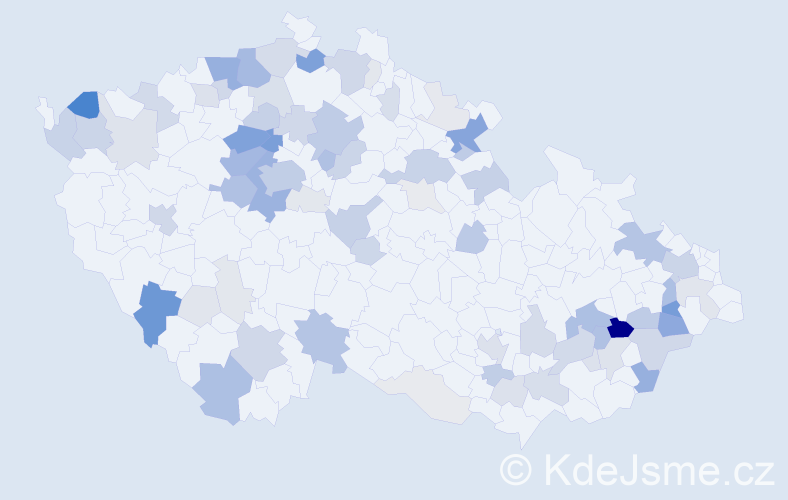 Příjmení: 'Rohan', počet výskytů 292 v celé ČR