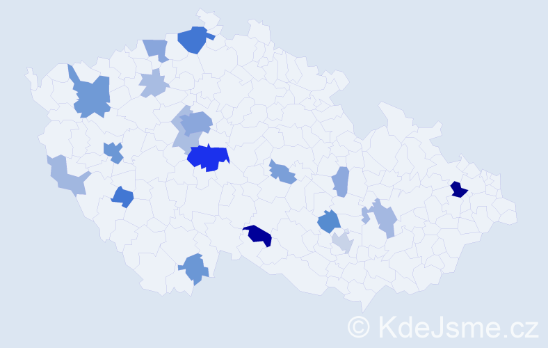 Příjmení: 'Sequens', počet výskytů 69 v celé ČR