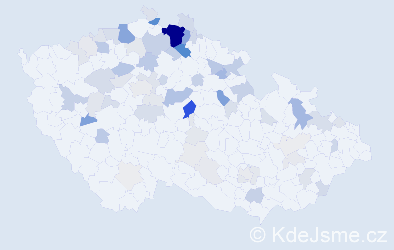 Příjmení: 'Lanková', počet výskytů 214 v celé ČR