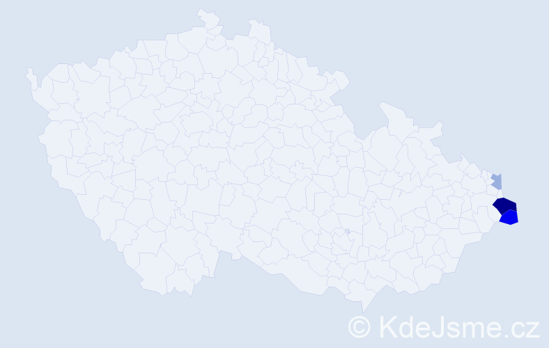 Příjmení: 'Kujawová', počet výskytů 14 v celé ČR