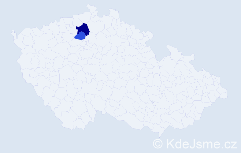 Příjmení: 'Kapuši', počet výskytů 4 v celé ČR