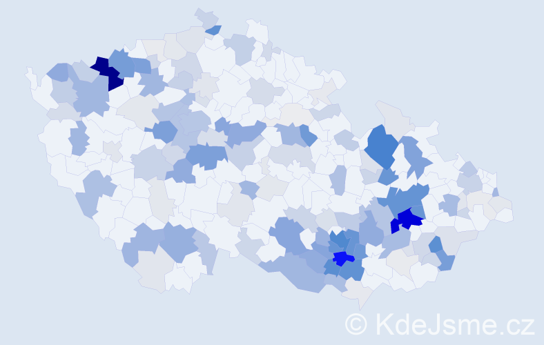 Příjmení: 'Bartlová', počet výskytů 662 v celé ČR