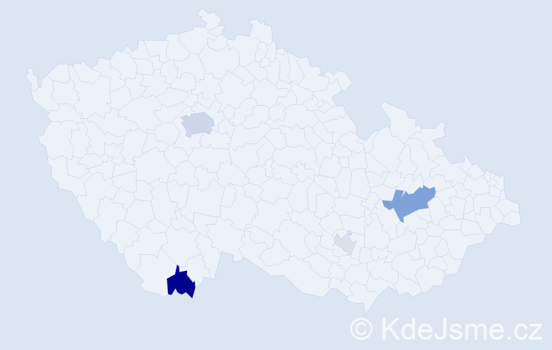 Příjmení: 'Tomajko', počet výskytů 11 v celé ČR