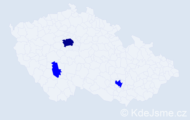 Příjmení: 'Iványi', počet výskytů 4 v celé ČR