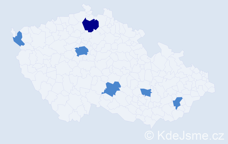 Příjmení: 'Dashpuntsag', počet výskytů 8 v celé ČR