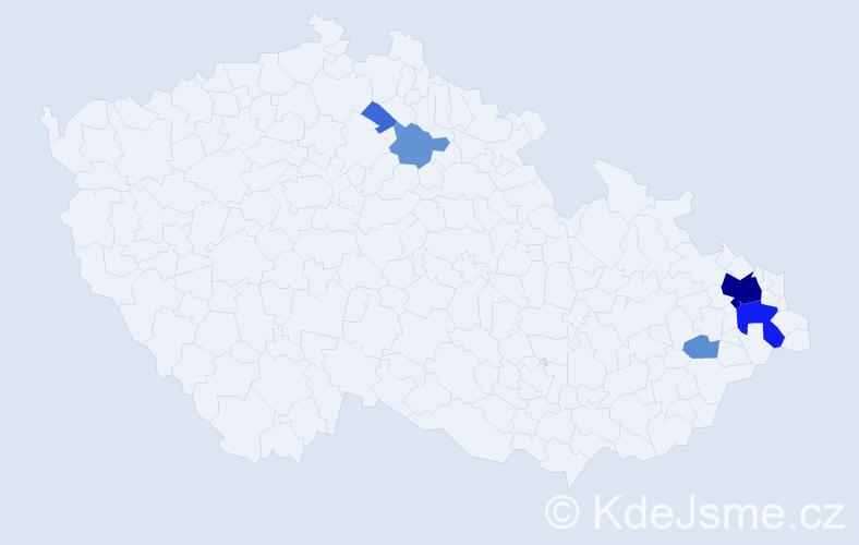 Příjmení: 'Kašperlík', počet výskytů 34 v celé ČR