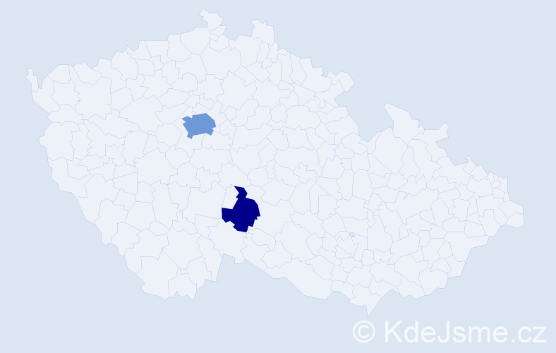 Příjmení: 'Sagel', počet výskytů 6 v celé ČR
