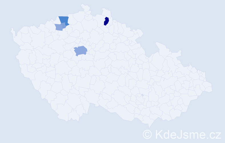 Příjmení: 'Merker', počet výskytů 16 v celé ČR