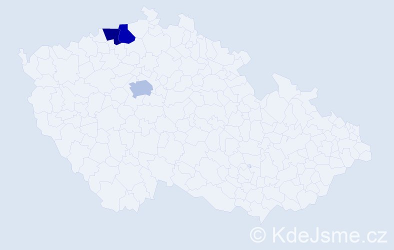 Příjmení: 'Pidmalivskyi', počet výskytů 3 v celé ČR