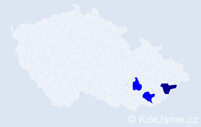 Příjmení: 'Kollandová', počet výskytů 4 v celé ČR