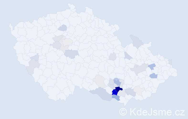 Příjmení: 'Flodr', počet výskytů 127 v celé ČR