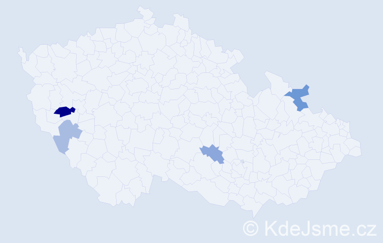 Příjmení: 'Ruhsamová', počet výskytů 7 v celé ČR