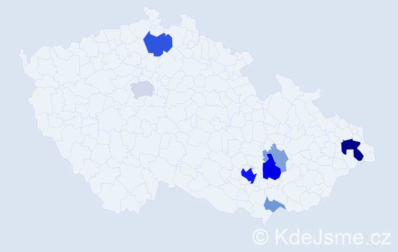 Příjmení: 'Eich', počet výskytů 20 v celé ČR