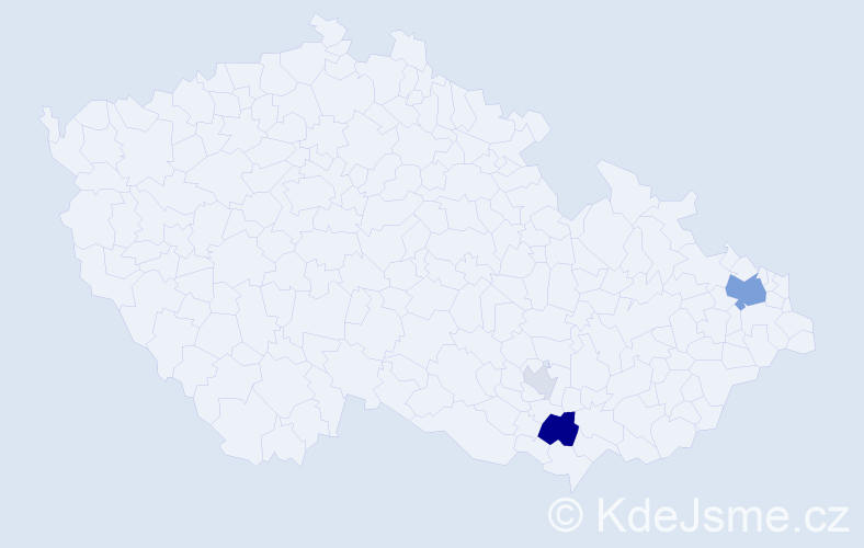 Příjmení: 'Štambachr', počet výskytů 9 v celé ČR