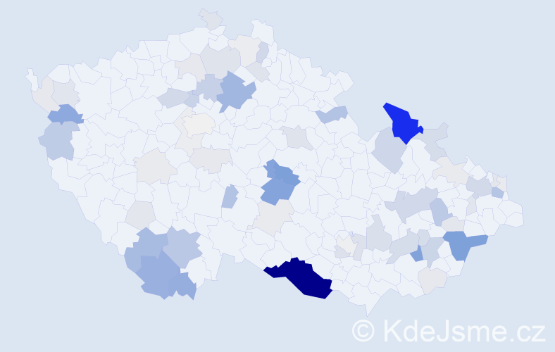 Příjmení: 'Juhaňáková', počet výskytů 247 v celé ČR