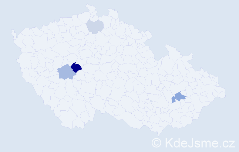 Příjmení: 'Proňová', počet výskytů 10 v celé ČR