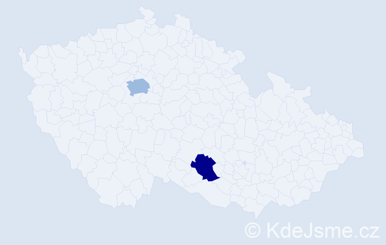 Příjmení: 'Csucsková', počet výskytů 5 v celé ČR