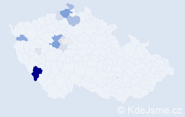 Příjmení: 'Rocheltová', počet výskytů 25 v celé ČR