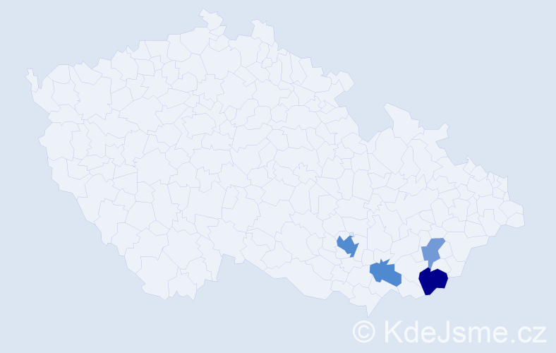 Příjmení: 'Balšík', počet výskytů 8 v celé ČR