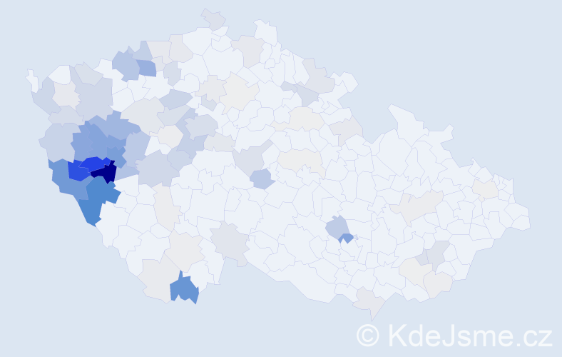 Příjmení: 'Baxa', počet výskytů 412 v celé ČR