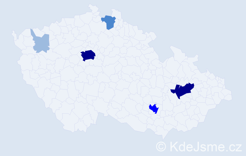 Příjmení: 'Reml', počet výskytů 14 v celé ČR
