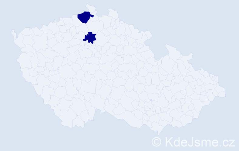 Příjmení: 'Bédl', počet výskytů 2 v celé ČR