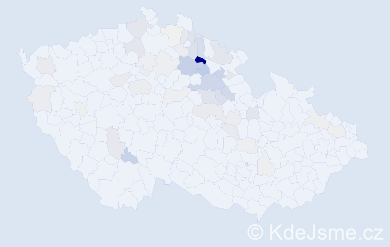 Příjmení: 'Brendlová', počet výskytů 171 v celé ČR