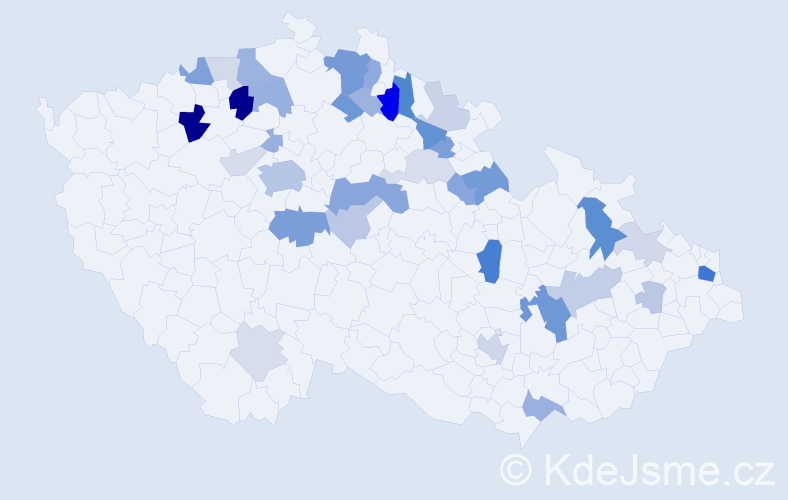 Příjmení: 'Mohr', počet výskytů 96 v celé ČR