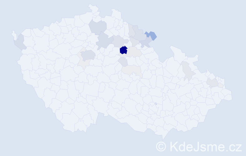 Příjmení: 'Kofránek', počet výskytů 86 v celé ČR