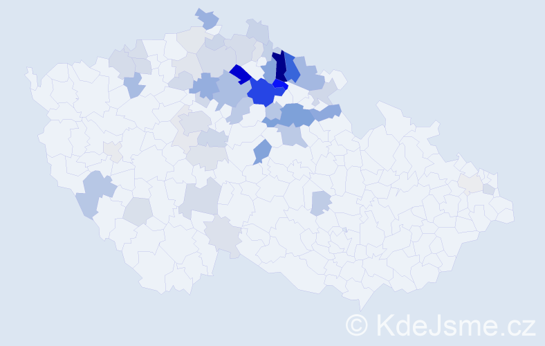 Příjmení: 'Chrtková', počet výskytů 146 v celé ČR