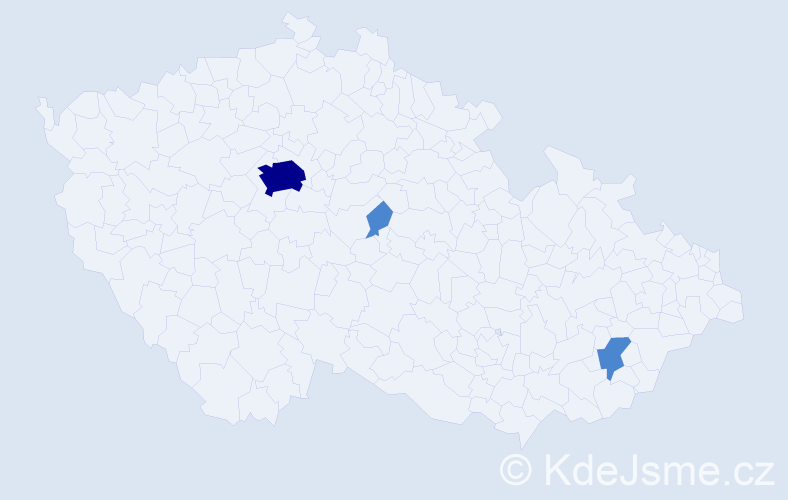 Příjmení: 'Klesňáková', počet výskytů 5 v celé ČR