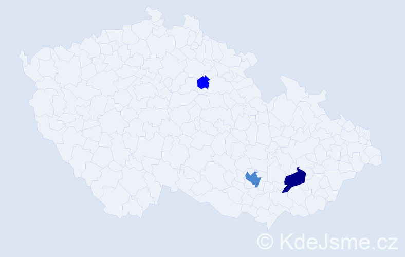 Příjmení: 'Vojteček', počet výskytů 6 v celé ČR