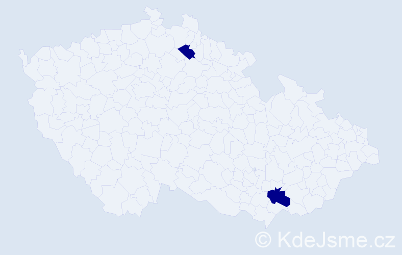 Příjmení: 'Knöbl', počet výskytů 2 v celé ČR