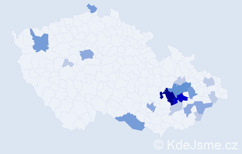 Příjmení: 'Chalánková', počet výskytů 49 v celé ČR