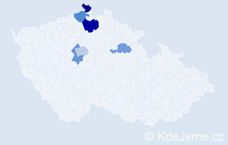 Příjmení: 'Kirchbergerová', počet výskytů 16 v celé ČR