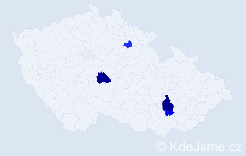 Příjmení: 'Madžarov', počet výskytů 9 v celé ČR