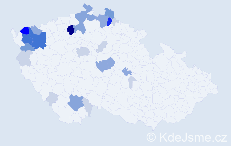 Příjmení: 'Latislav', počet výskytů 86 v celé ČR