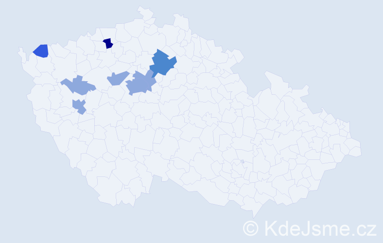Příjmení: 'Málišová', počet výskytů 15 v celé ČR